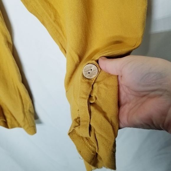 Jules and Leopold Yellow  Cropped Linen Blend Pull On Pants with Pockets sz L‎ - Picture 2 of 13